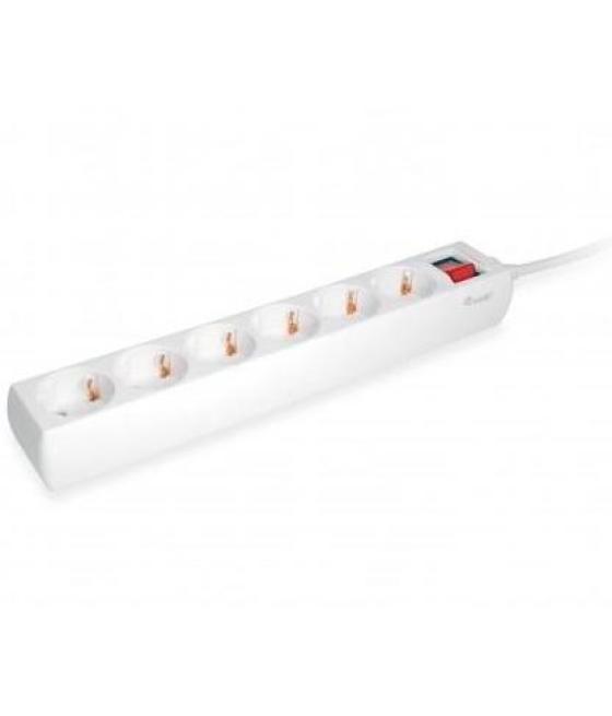 Equip regleta con 6 tomas con cable de 1´5 m.y botón de apagado y encendido