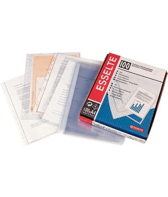 Esselte funda pp 16 taladros piel de naranja 80 micras a4 -100u-