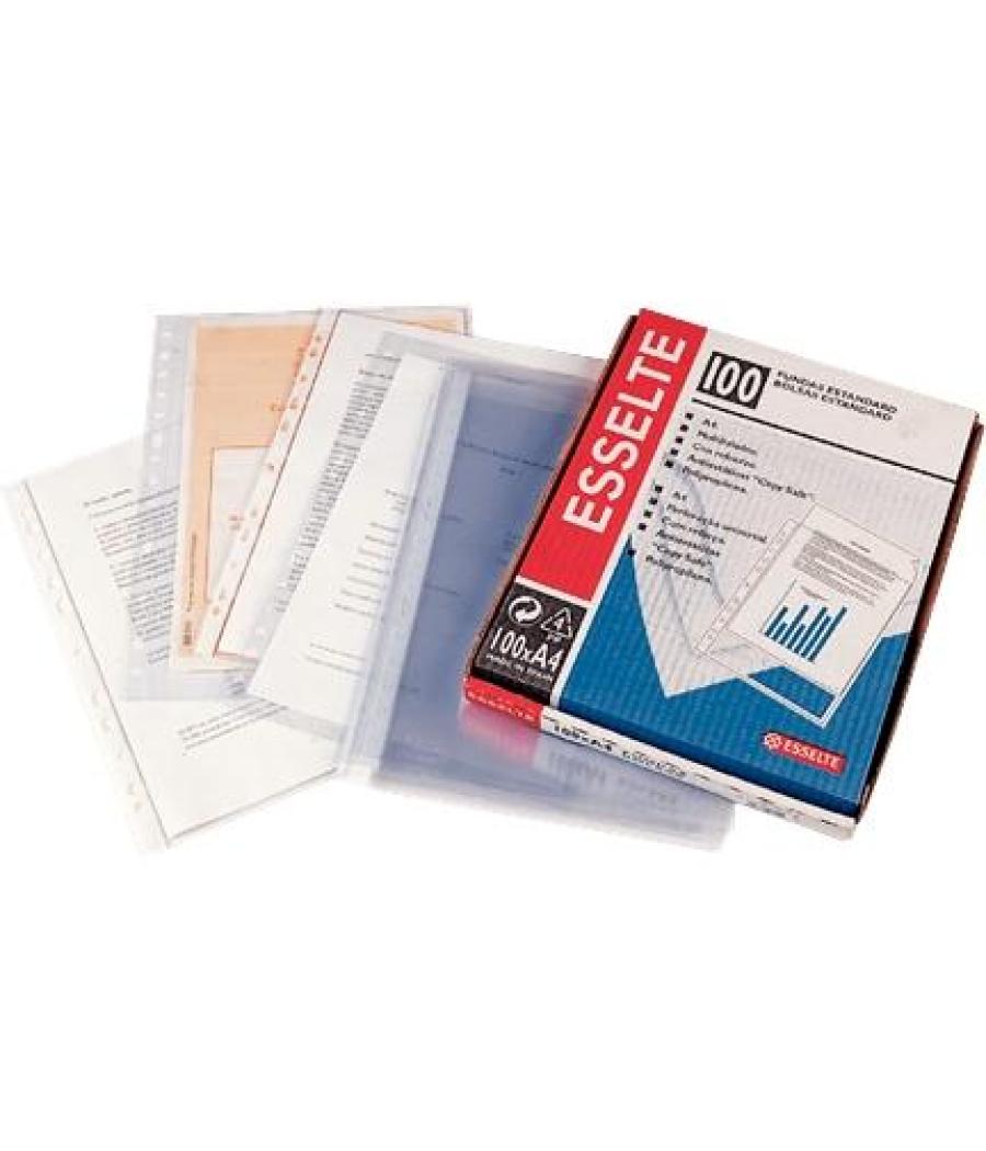 Esselte funda pp 16 taladros piel de naranja 80 micras folio -100u-