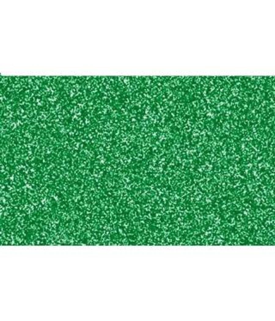 Fama goma eva 50x70cm grosor 2mm glitter verde pack 10 ud