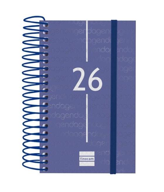 Finocam agenda espiral year e3-79x127mm 1dp tapa pp azul 2026