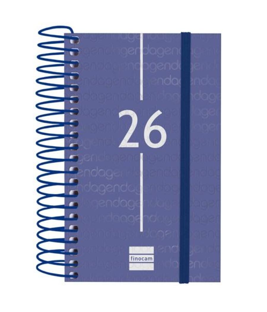 Finocam agenda espiral year e3-79x127mm 1dp tapa pp azul 2026