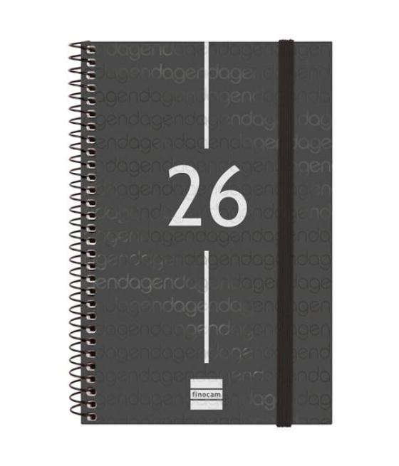 Finocam agenda espiral year e5-117x181mm svh tapa pp negro 2026