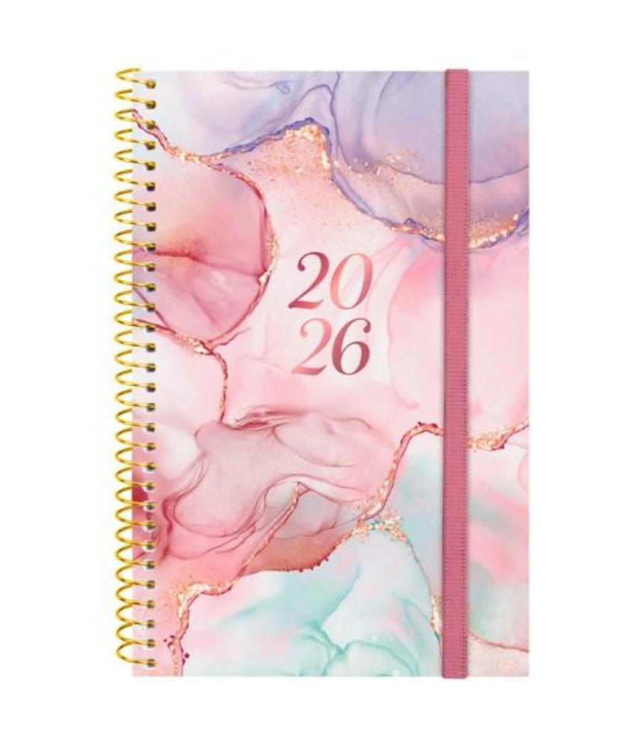 Finocam agenda espiral design collection e5-117x181mm svh tapa pp goldy 2026