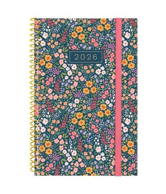 Finocam agenda espiral design collection e5-117x181mm svh tapa pp flora 2026