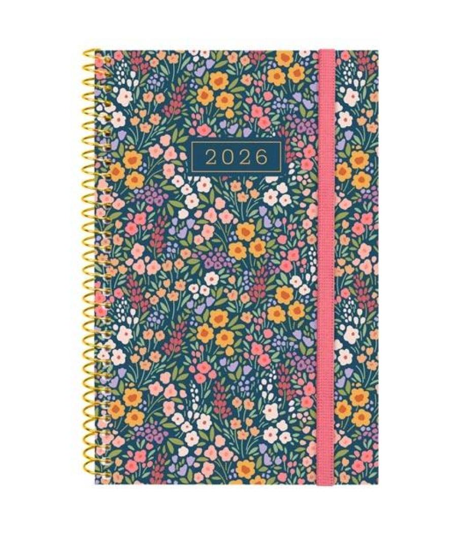 Finocam agenda espiral design collection e5-117x181mm svh tapa pp flora 2026