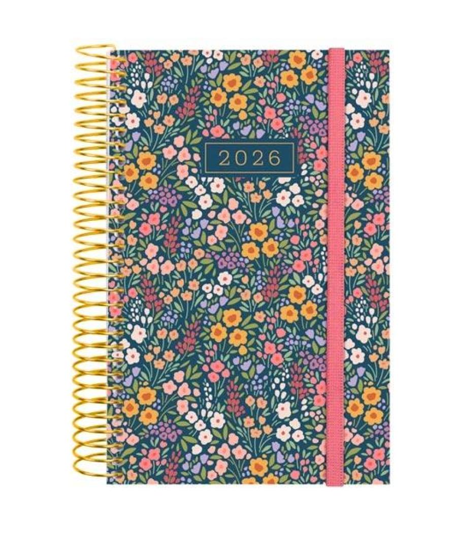 Finocam agenda espiral design collection e5-117x181mm 1dp tapa pp flora 2026