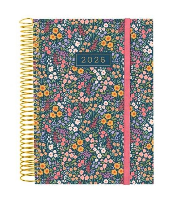 Finocam agenda espiral design collection e10-155x212mm 1dp tapa pp flora 2026