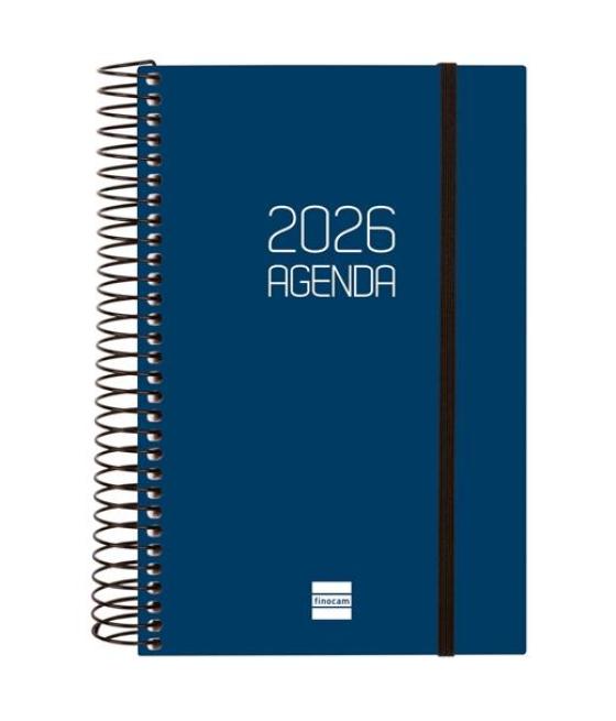 Finocam agenda espiral opaque e5-117x181mm 1dp tapa pp azul 2026