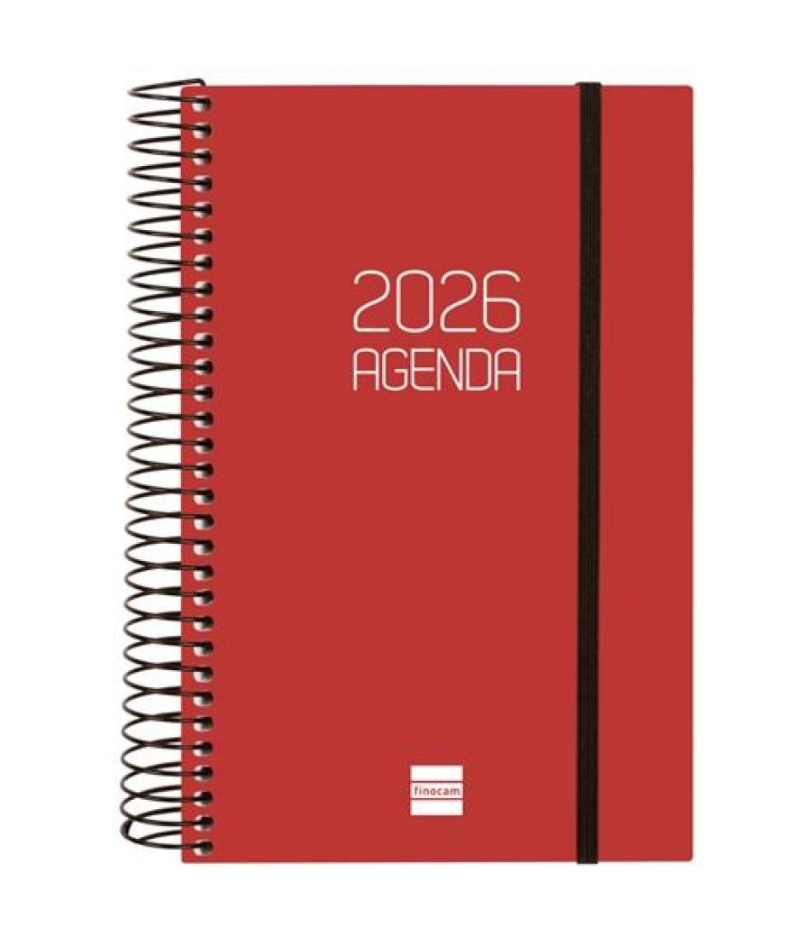 Finocam agenda espiral opaque e5-117x181mm 1dp tapa pp burdeos 2026