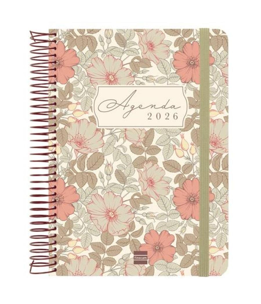 Finocam agenda espiral cloe e10-155x212mm 1dp tapa dura marrón 2026