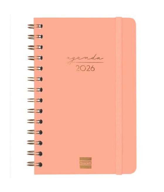 Finocam agenda espiral alma e5-117x181mm svh tapa dura coral 2026