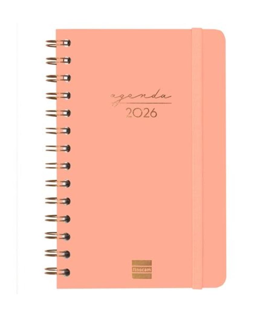 Finocam agenda espiral alma e5-117x181mm svh tapa dura coral 2026