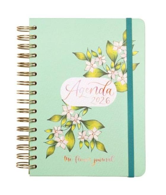 Finocam agenda espiral the flower journal e10-155x212mm 1dp tapa dura verde 2026