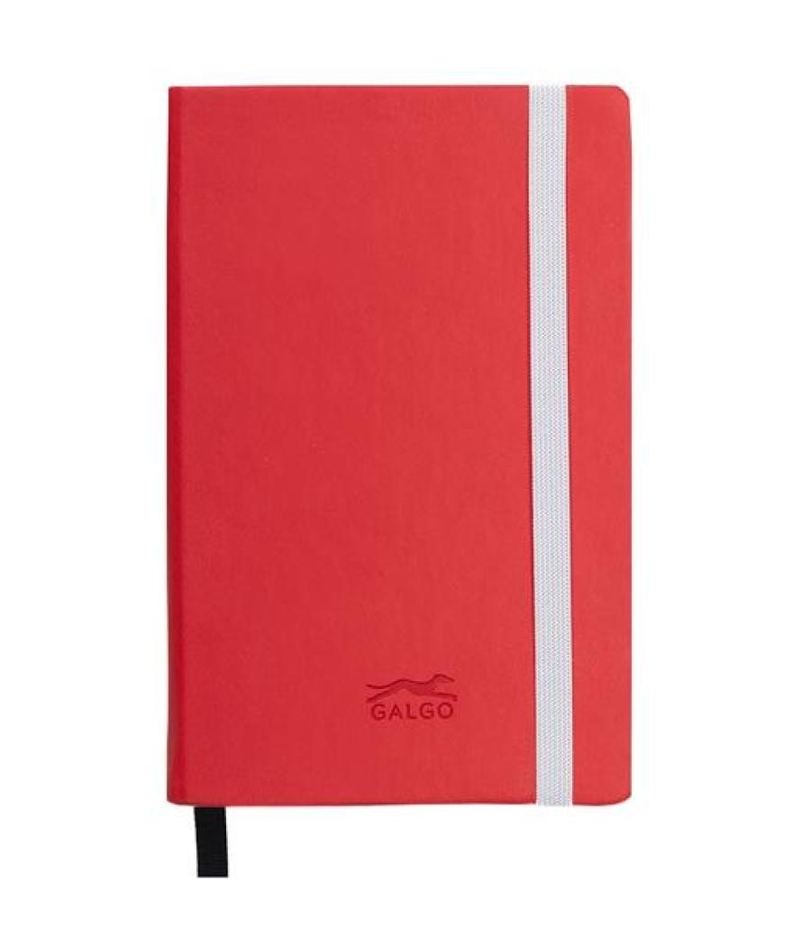 Galgo cuaderno de notas galgo a6 80h liso tapa dura rojo