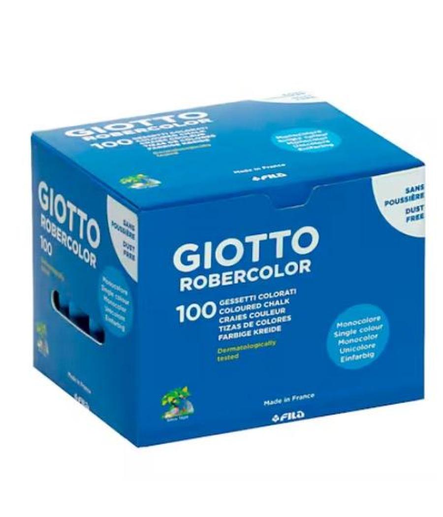 Giotto tiza robercolor azul antipolvo caja de 100