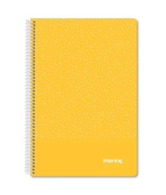 Imprex cuaderno espiral tapa pp folio 80h 90gr 4x4 amarillo