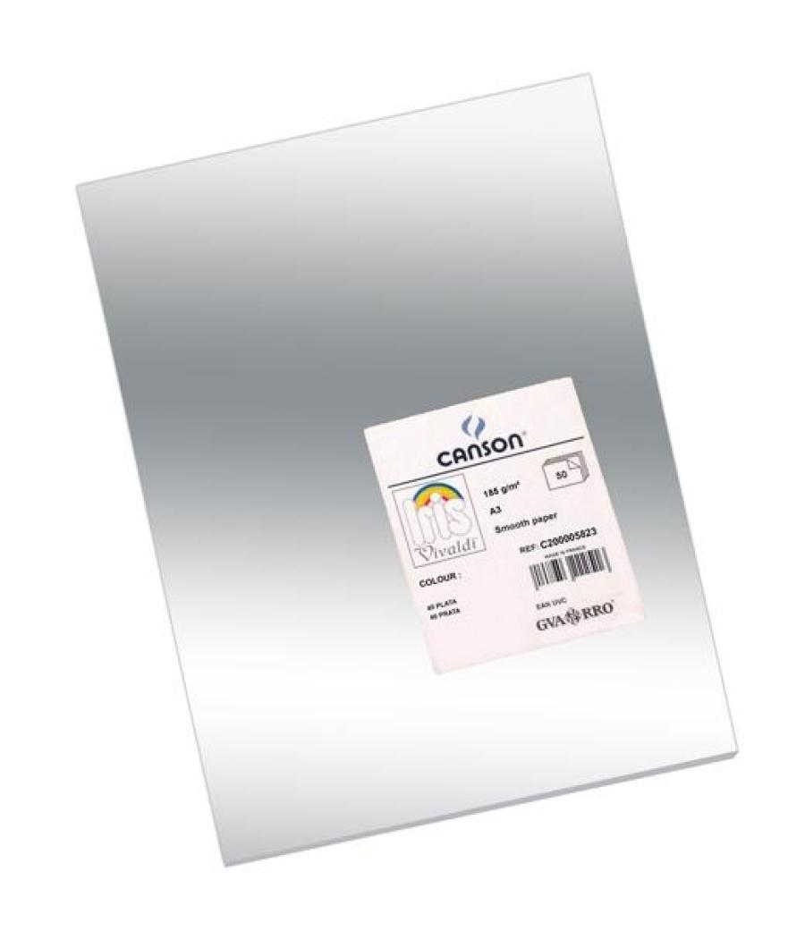 Iris cartulina 297x420mm 185gr gris plata -50u-