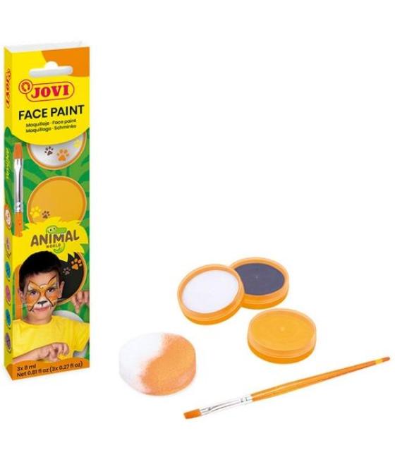 Jovi maquillaje crema estuche 3 botes 8ml + accesorios animals