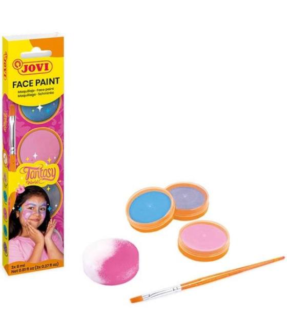 Jovi maquillaje crema estuche 3 botes 8ml + accesorios fantasy