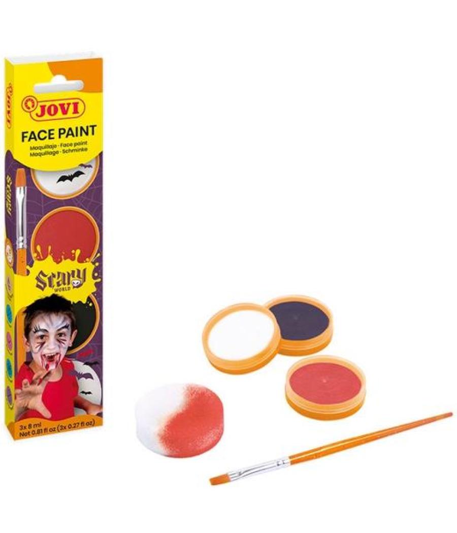 Jovi maquillaje crema estuche 3 botes 8ml + accesorios scary