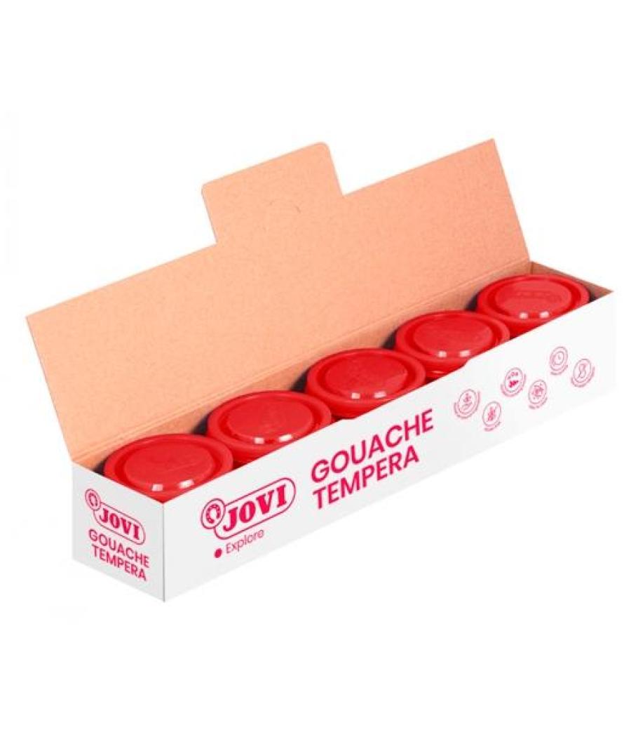 Jovi témpera escolar estuche 5 botes bermellón de 35ml