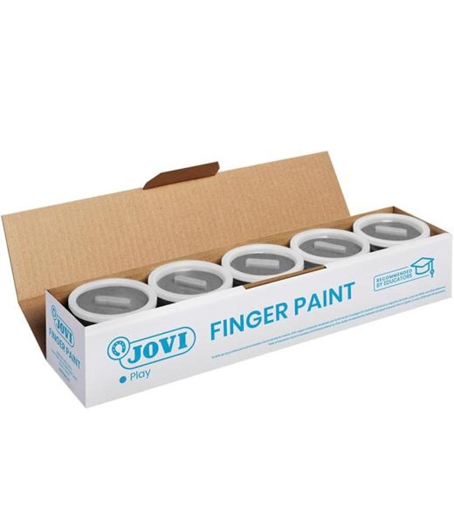 Jovi estuche 5 botes pintura de dedos 125ml negro