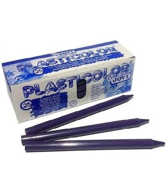 Jovi ceras plasticas crayons student unicolor violeta caja 25 ud