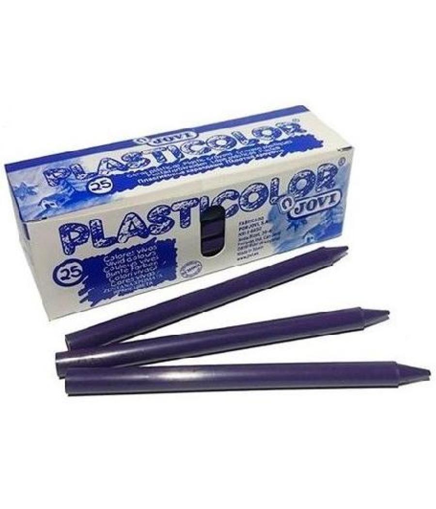 Jovi ceras plasticas crayons student unicolor violeta caja 25 ud