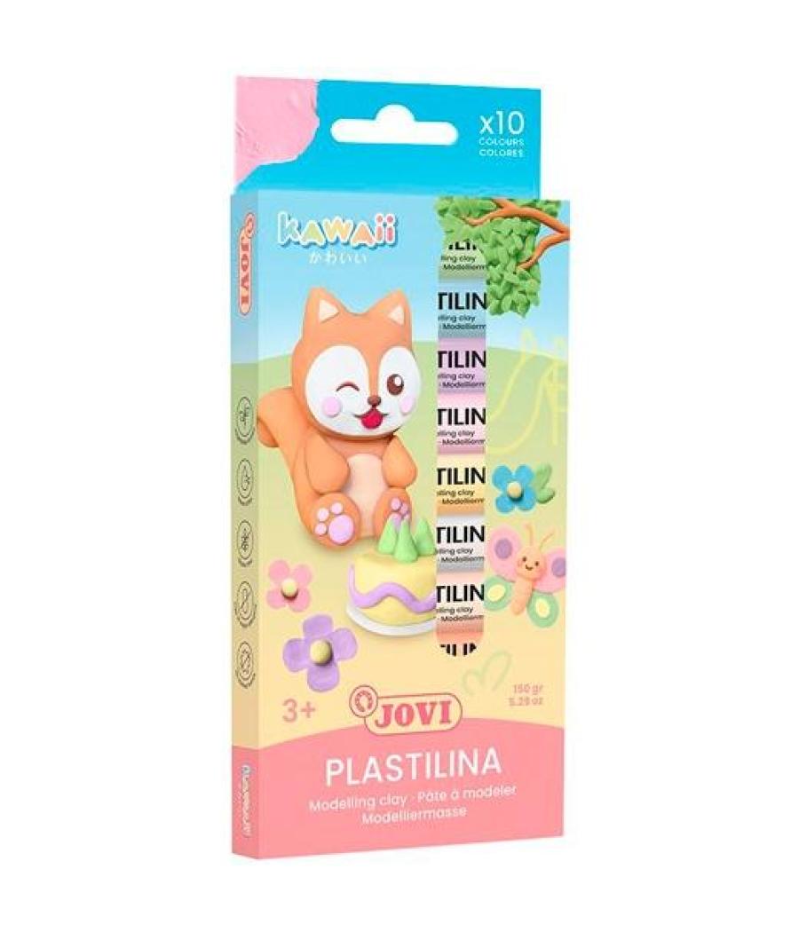Jovi plastilina kawaii barras 15gr c/surtidos estuche 10 ud