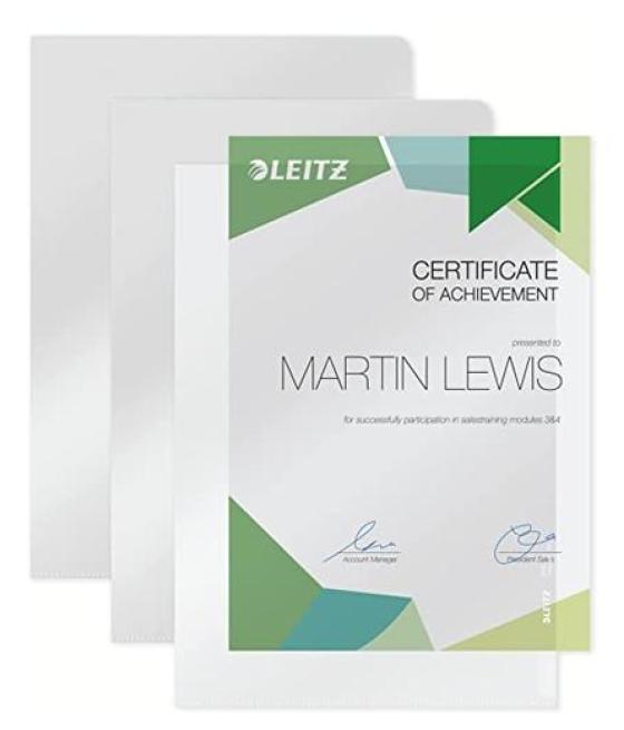 Leitz dossier uñero pvp rígido 150 micras a4 caja 100 unidades blanco translúcido