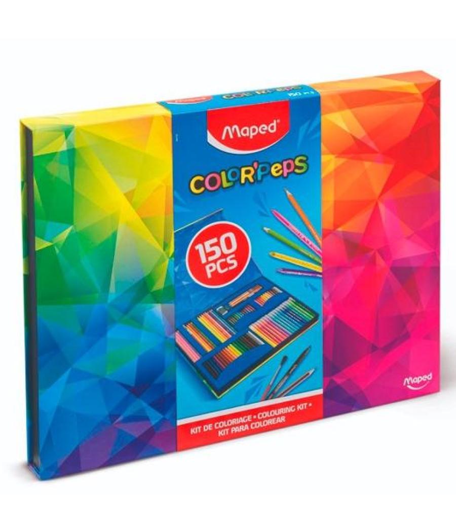 Maped kit coloración 150 piezas colorpeps c/surtidos estuche cartón