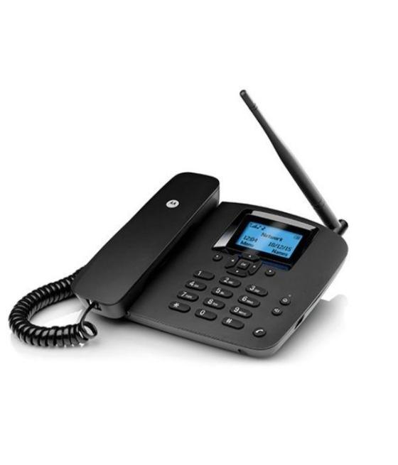 Motorola telefono fijo fw200l con sim 2g gsm con bateria auxiliar negro
