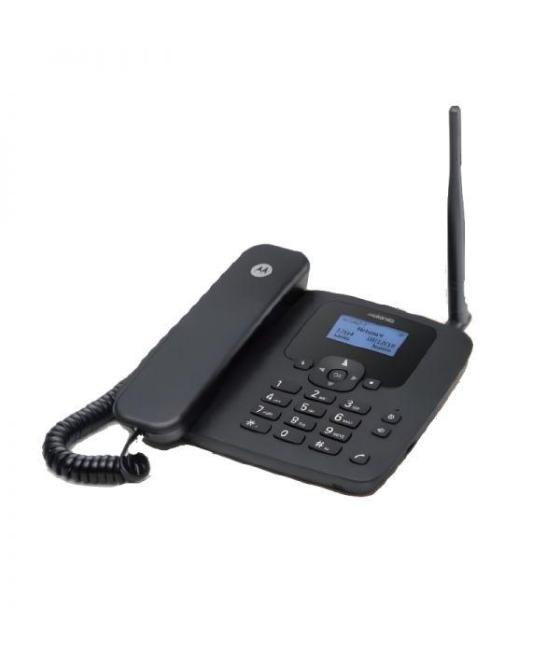 Motorola telefono fijo fw410l con sim 4g gsm con bateria auxiliar y funciona comopunto de acceso wifi negro