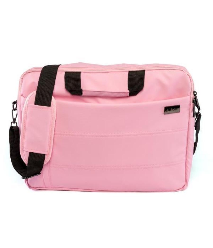 Nilox maletin para portátil de 15,6" style rosa