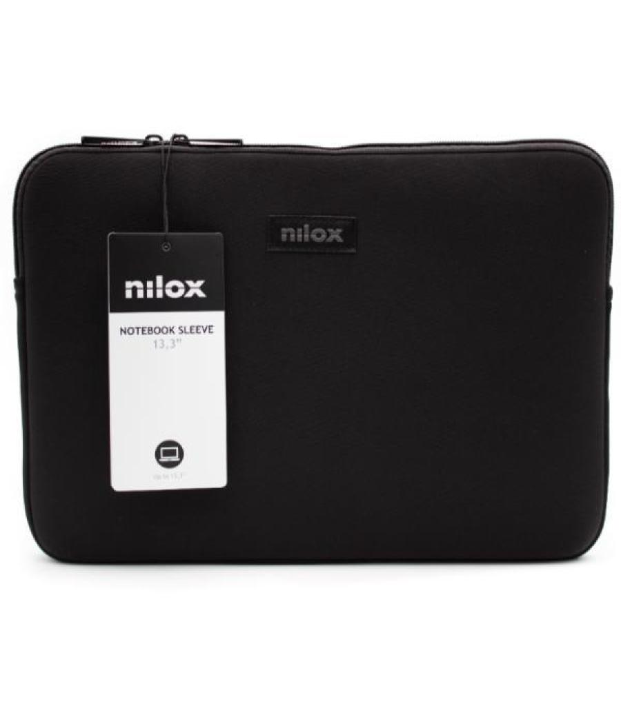 Nilox funda color sleeve portátil de 13,3 negro