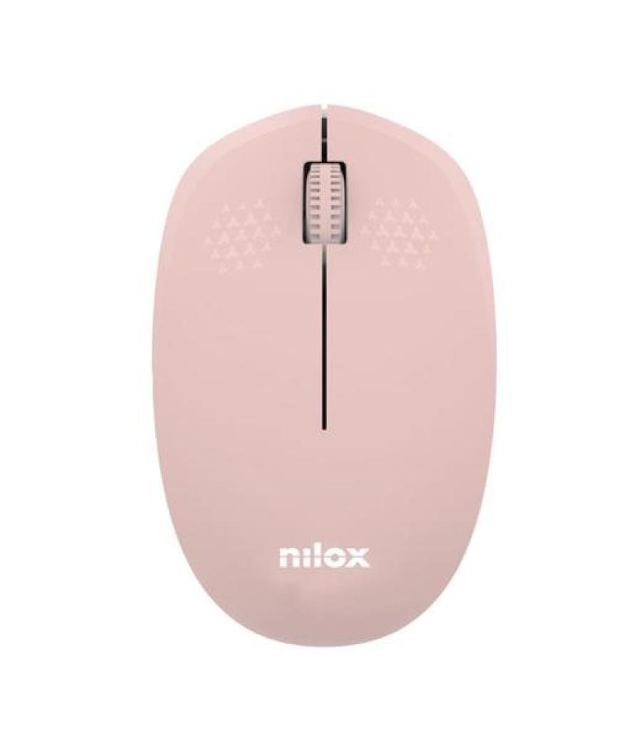 Nilox ratón inalámbrico 1000ppp rosa