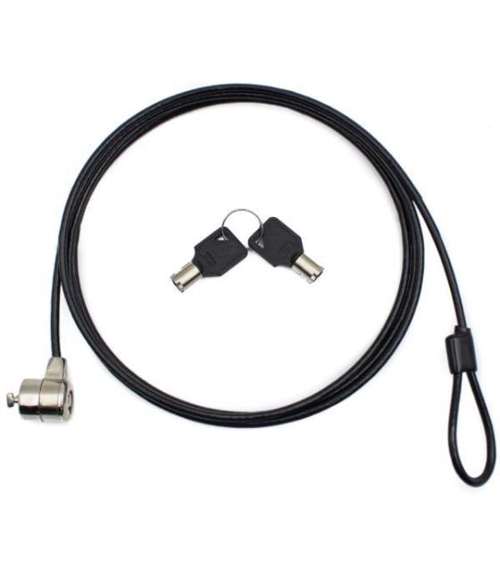 Nilox cable de seguridad para portátil con llave. color negro