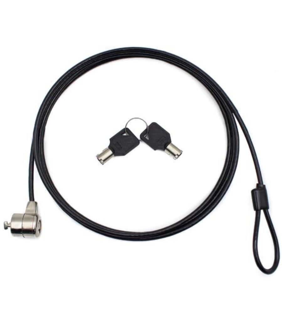 Nilox cable de seguridad para portátil con llave. color negro