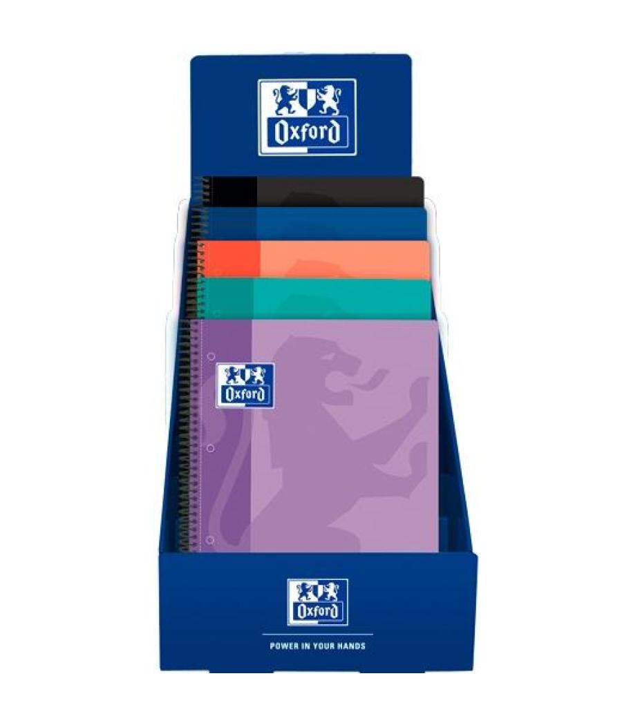 Oxford cuaderno europeanbook 1 school classic 80h a4+ 5x5 tapa plástico c/surtidos exp. 25 ud