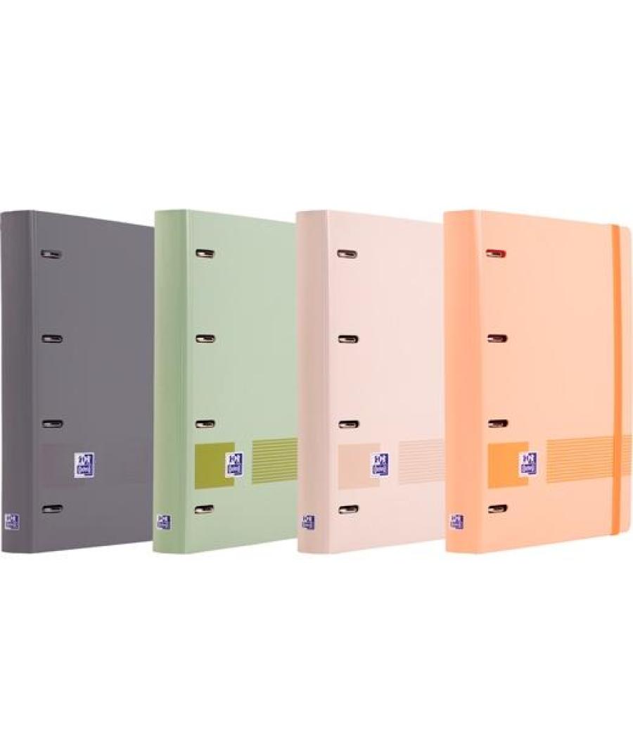 Oxford europeanbinder boreal carpeta 4 anillas 4x35 a4+ c/recambio 5x5 t/plástico aterciopelado c/surtidos