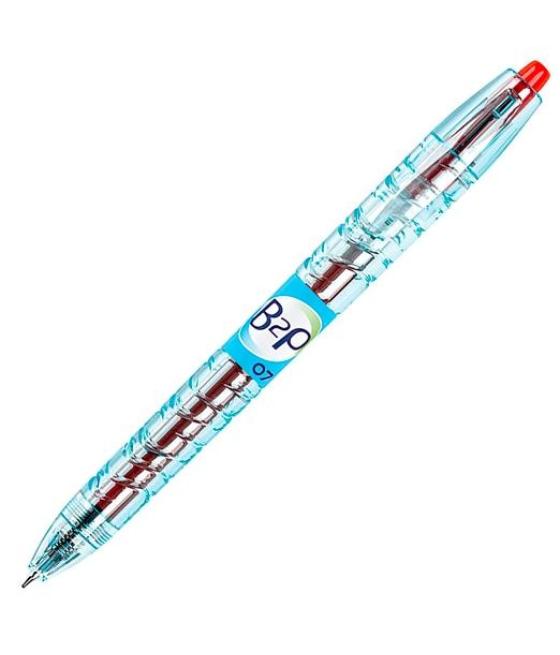 Pilot bolígrafo tinta de gel begreen b2p retráctil 0.7 rojo