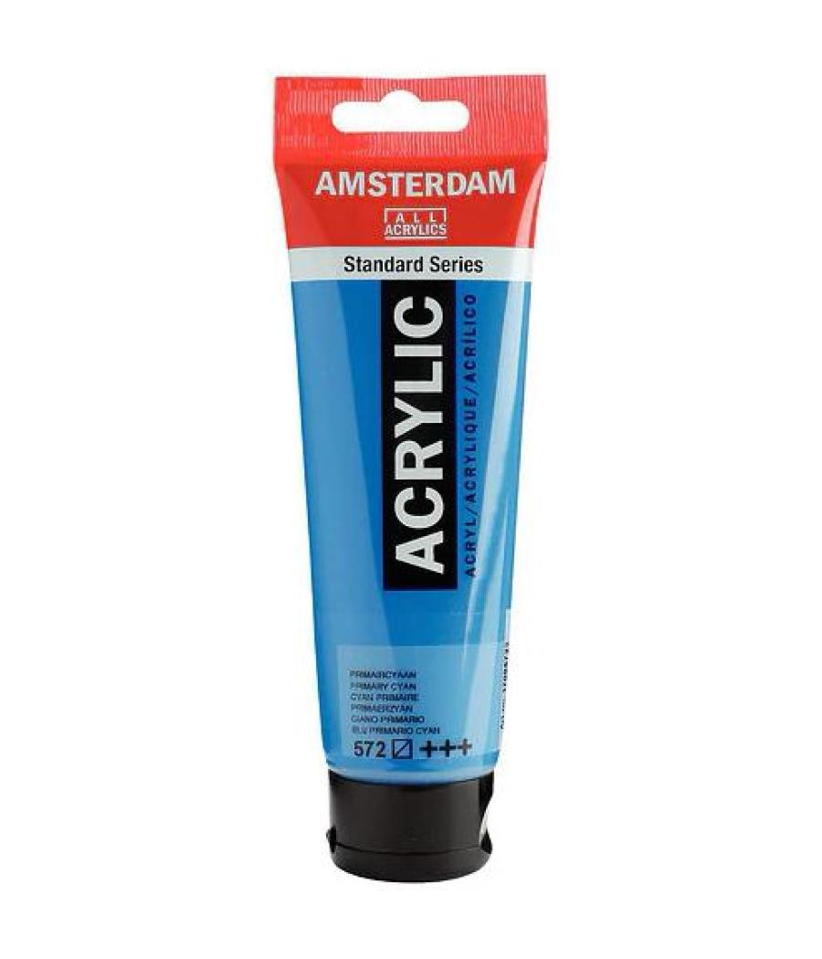 Talens amsterdam standard series colores acrílicos tubo 120ml cian primario