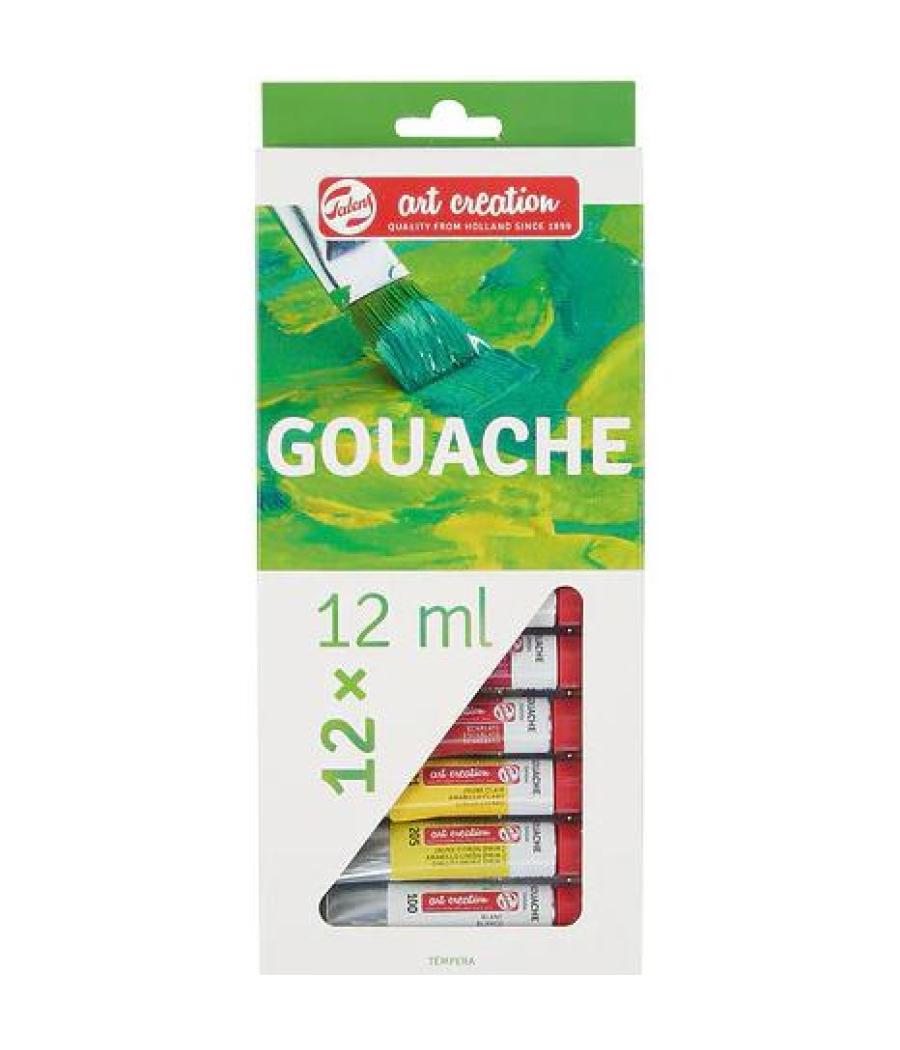 Talens art creation set de colores témpera tubo 12ml gouache estuche 12 ud
