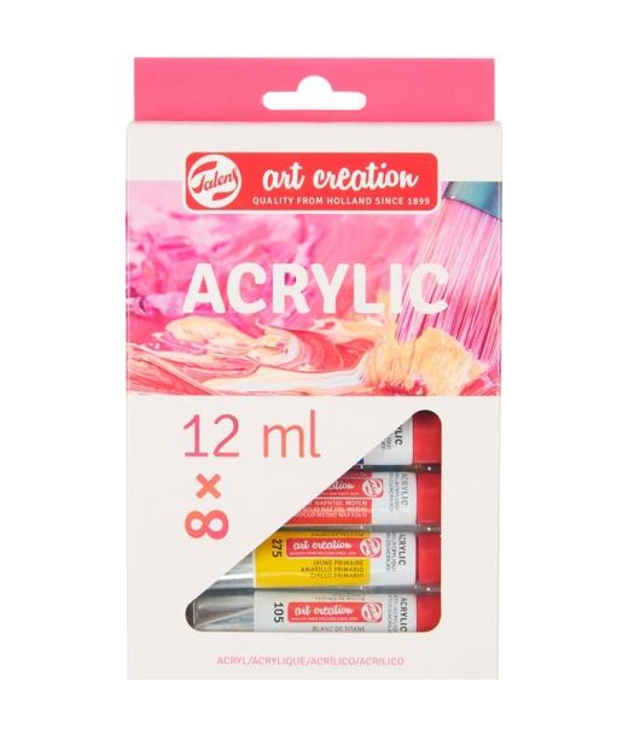 Talens art creation set acrílico tubo 12ml colores surtidos estuche 8 ud