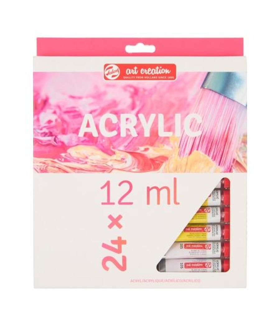 Talens art creation set acrílico tubo 12ml colores surtidos estuche 24 ud