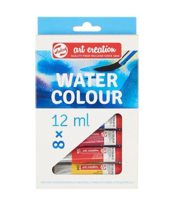 Talens art creation set de acuarelas tubo 12ml c/surtidos estuche 8 ud