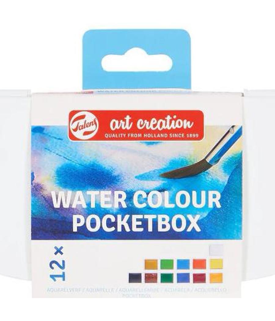 Talens art creation acuarelas pocket box pastillas c/surtidos estuche 12 ud