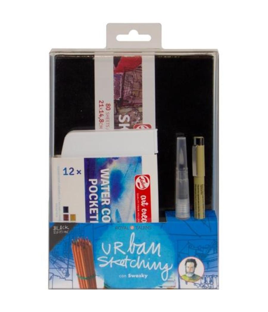 Talens set urban sketching negro
