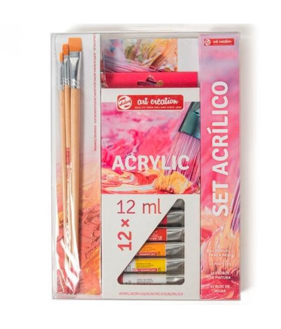Talens art creation set acrílico 12 tubos x 12ml colores surtidos